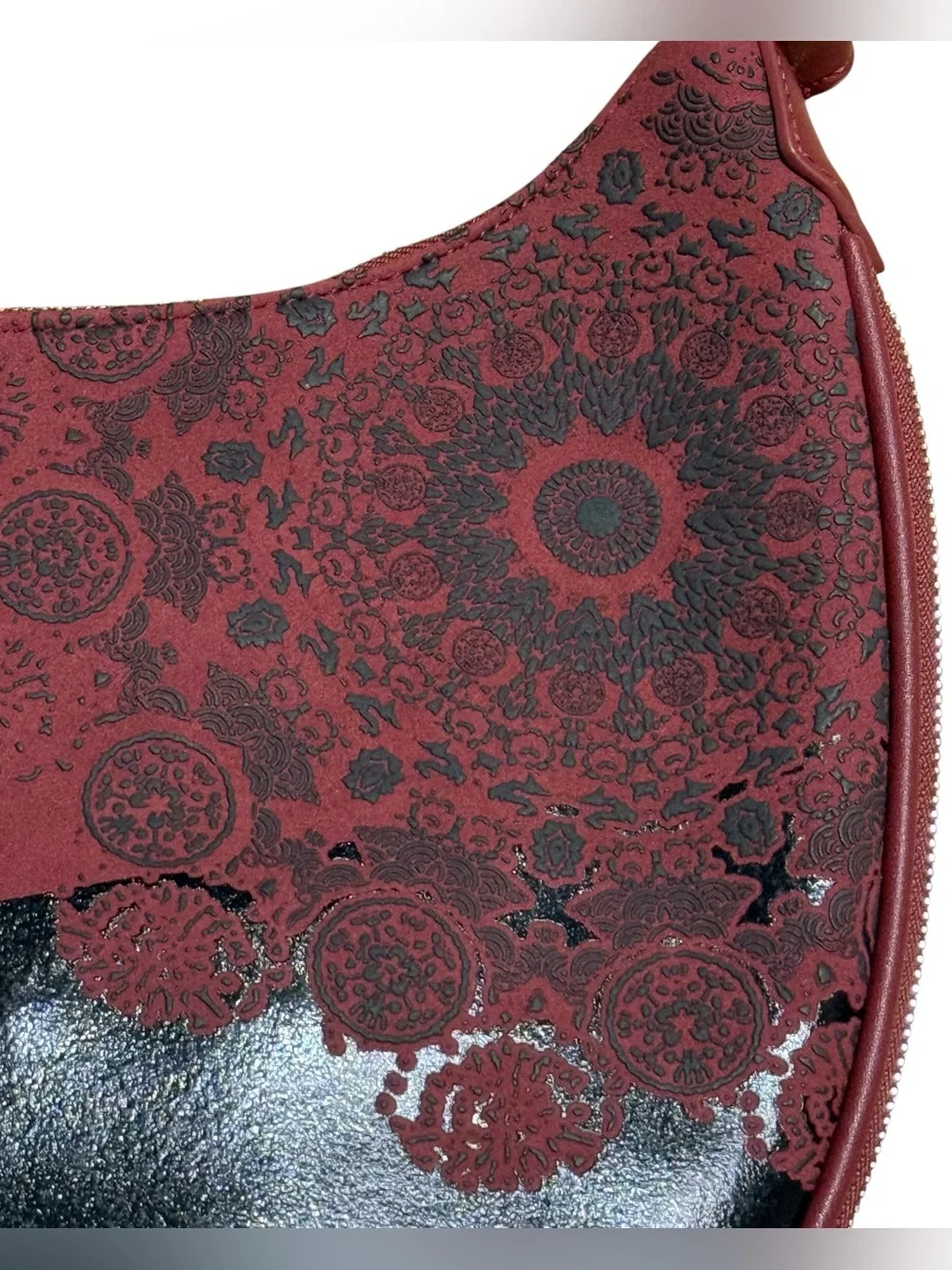 NWT - Desigual Siberia Red Black Expandable Shoulder Crossbody Bag